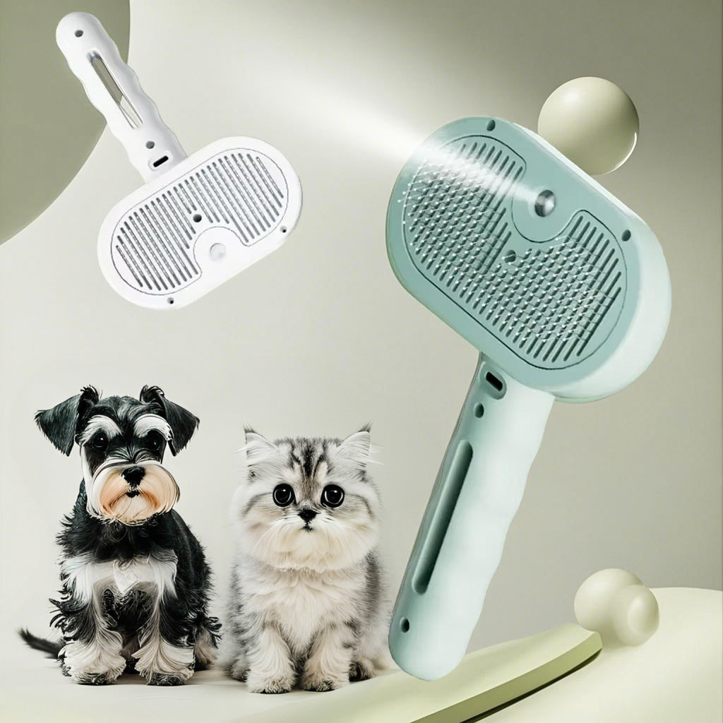 GroomEase™ – Detangling Spray & Comb Pet Brush