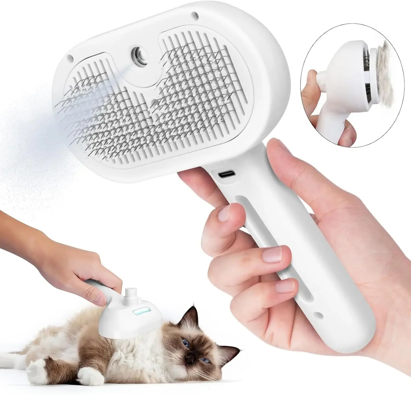 GroomEase™ – Detangling Spray & Comb Pet Brush